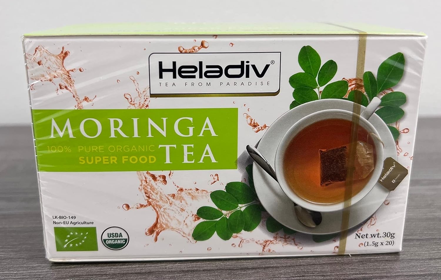 Caffeine-Free Organic Moringa Tea – 20 Count for Natural Wellness & Weight Loss