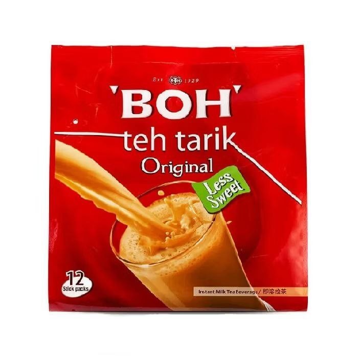 BOH Plantation TEH TARIK Kurang Manis Less Sweet 12 Packet 27g each Malaysia Tea