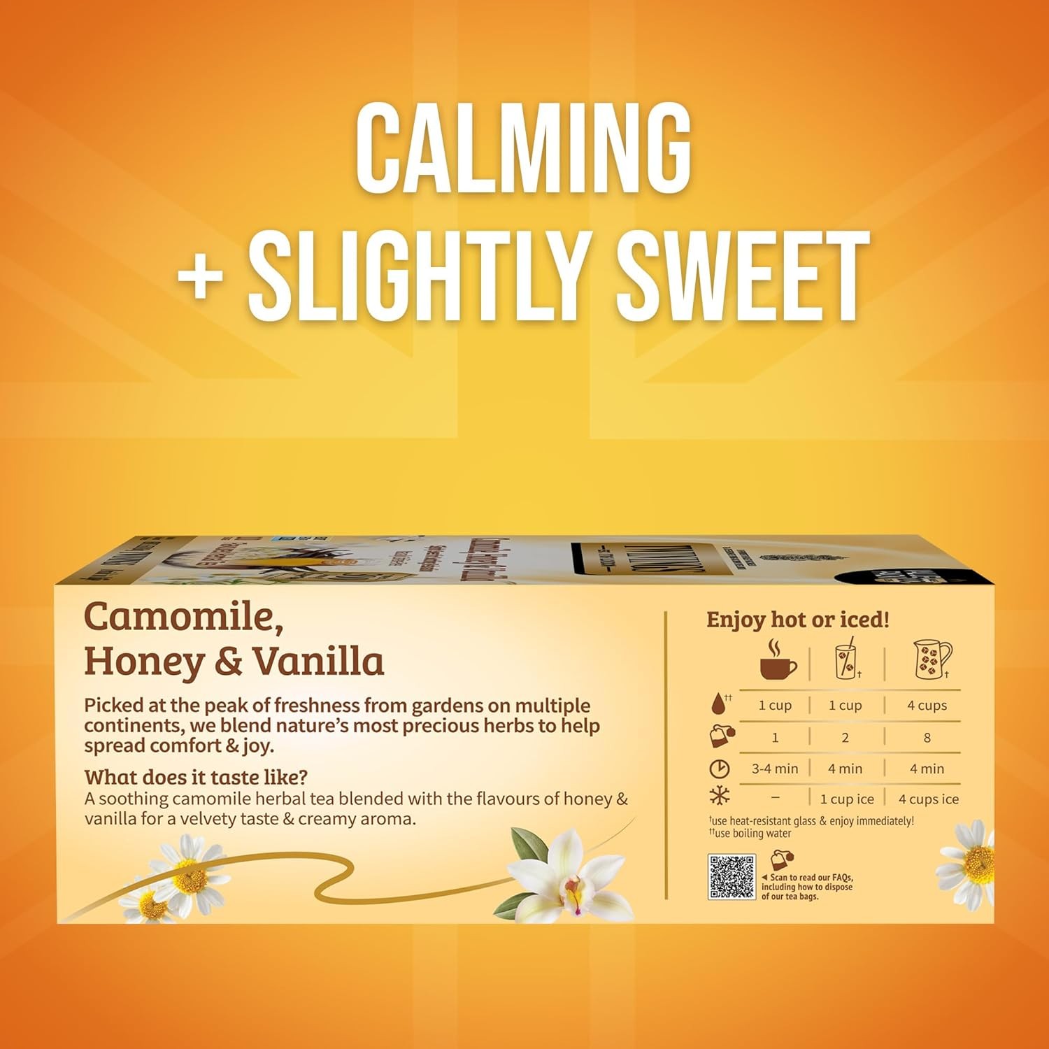 Twinings Camomile, Honey & Vanilla Herbal Tea Individually Wrapped Bags, 100 Cou
