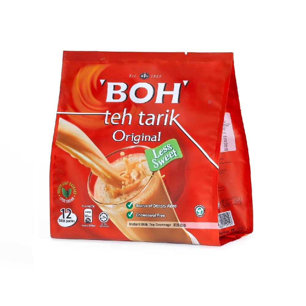 BOH Teh Tarik Original (Original Milk Tea) – Less Sweet 3 x 12 Packs