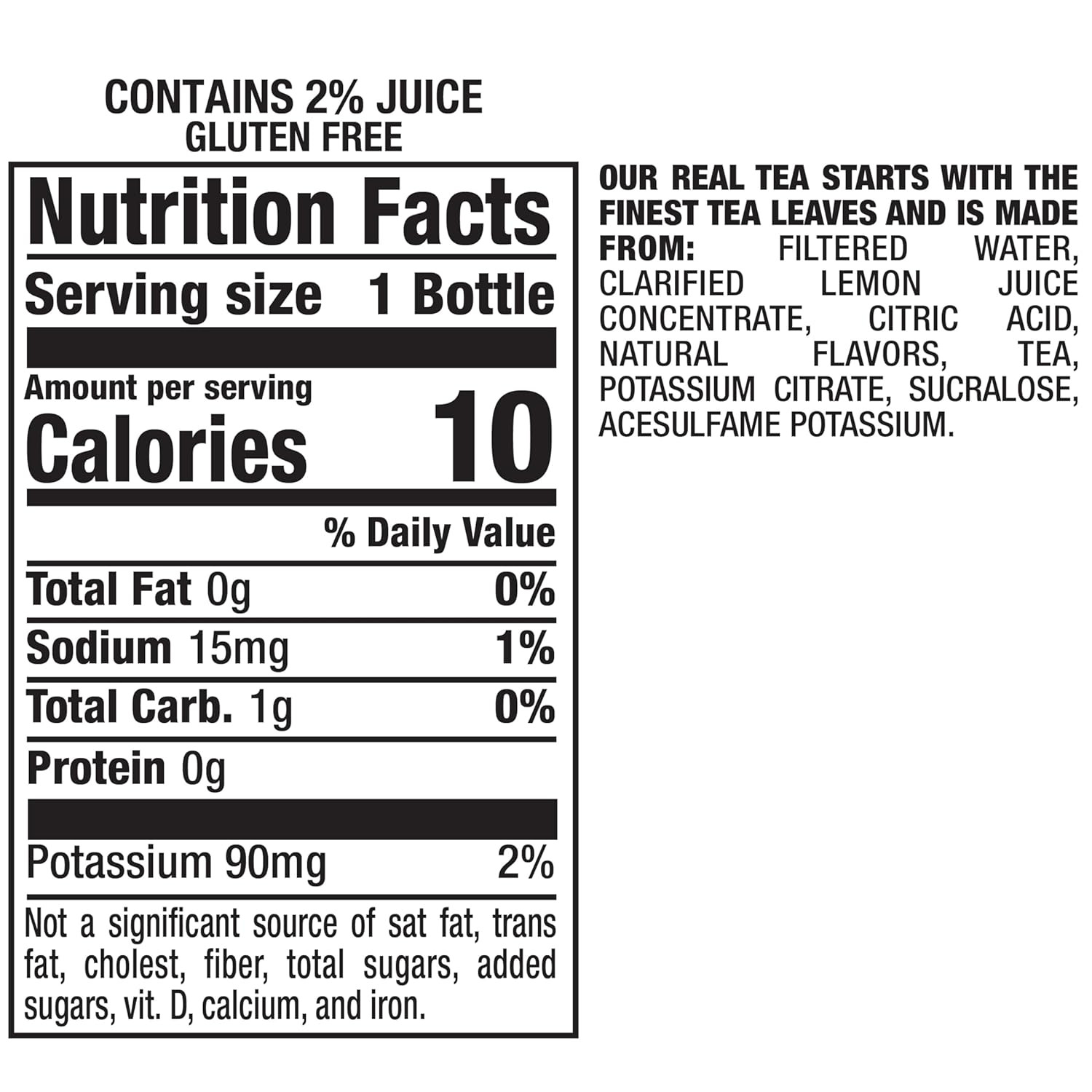 Snapple Zero Sugar Half ‘N Half Tea, 16 Fl Oz Recycled Plastic Bottle, Pack of 1