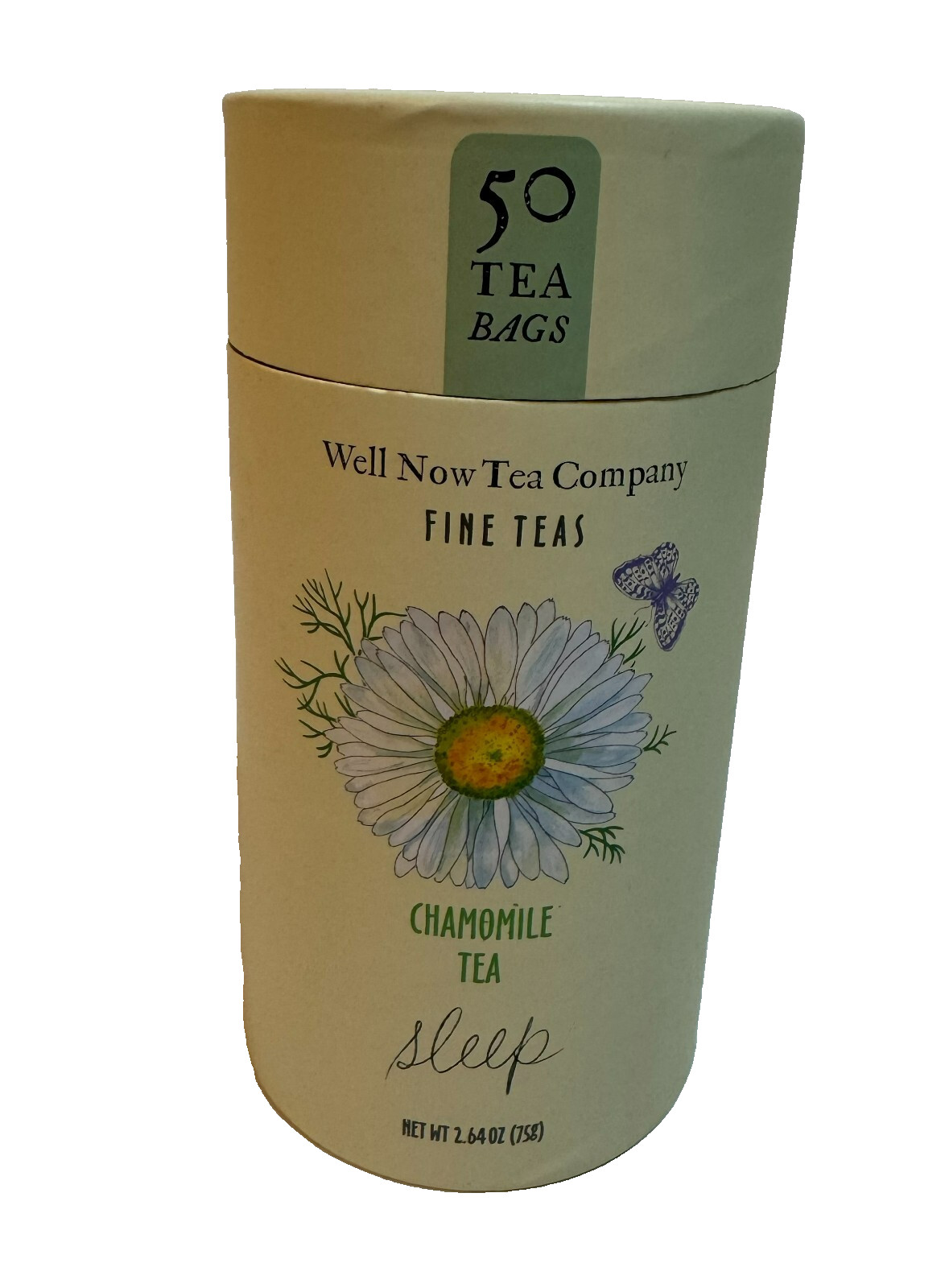 Well Now tea Company FINE TEAS CHAMOMILE TEA SLEEP Caffeine Free -50 Bags