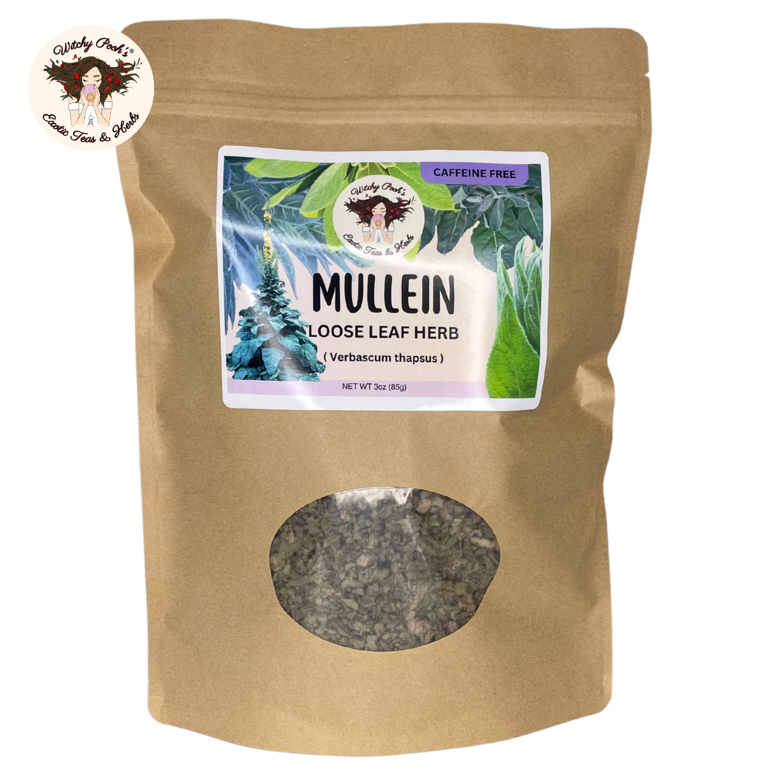 Witchy Pooh’s Mullein Leaf Tea – Loose Leaf Herb, Caffeine Free