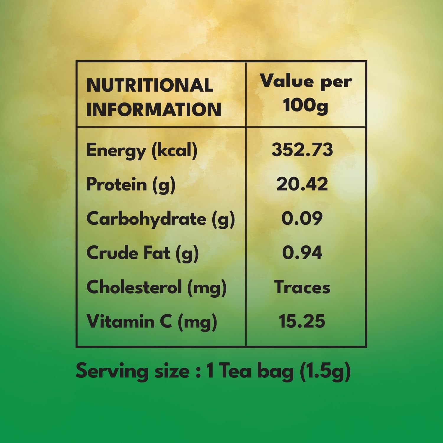 100% Natural Celest Green Tea 100 Bags – Ginger | Mint & Lemon | (Each 1.5g)