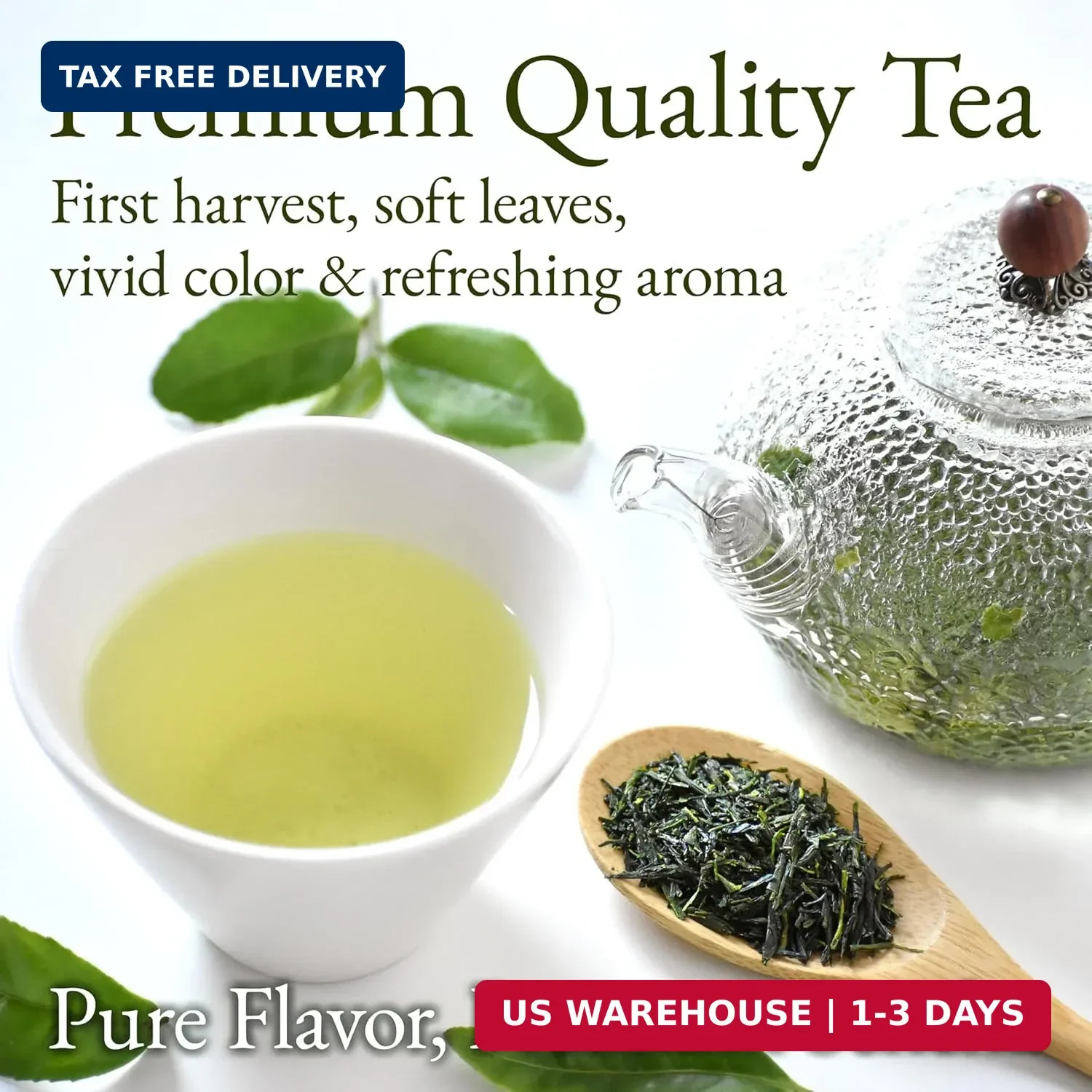 YAMASAN KYOTO UJI Japanese Sencha Green Tea, 100% First-Harvest Loose Leaf, Brig