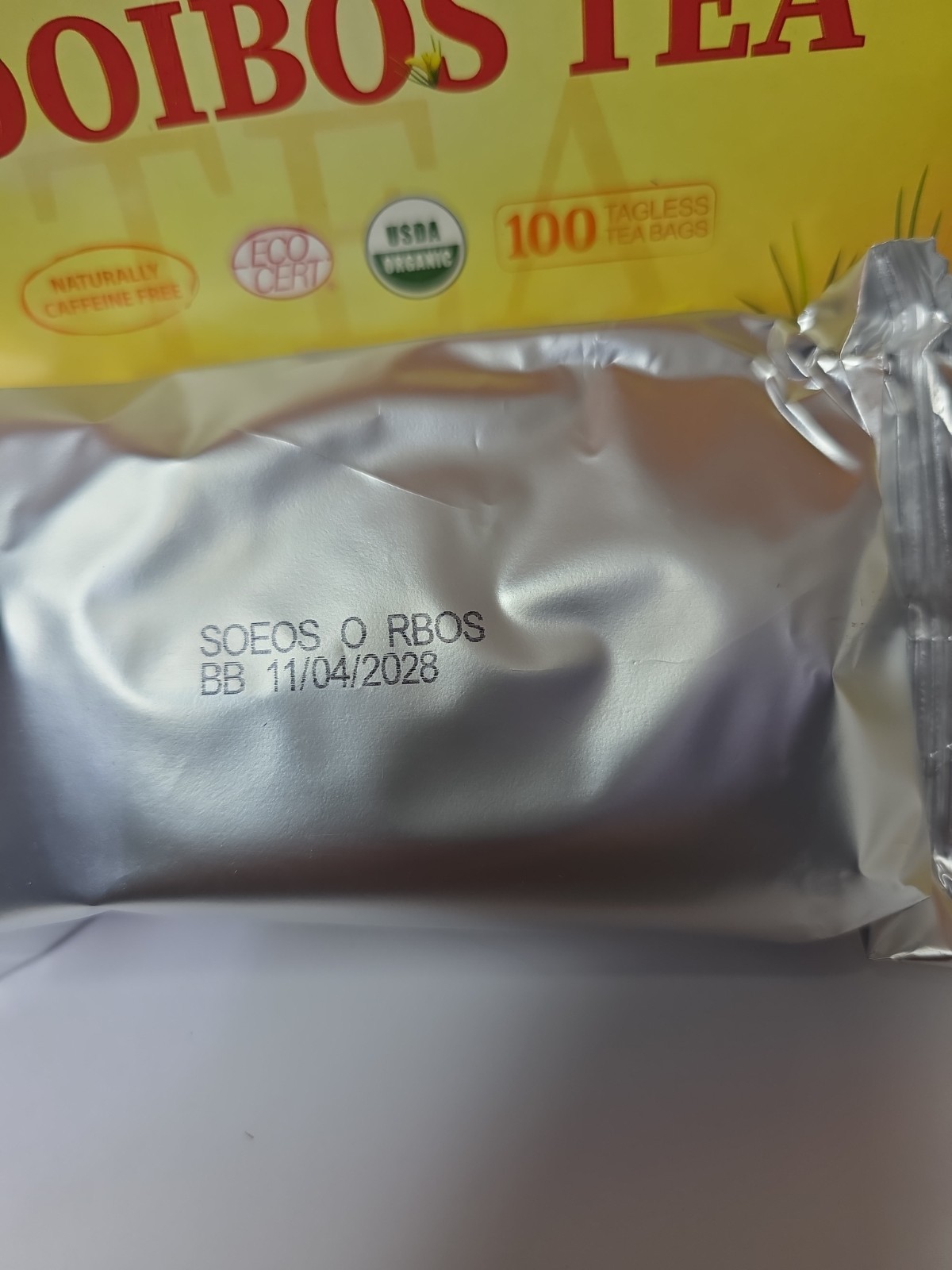 Organic Rooibos Tea 200 Teabag, 9oz (250g),Total Weight of 18 oz. Exp.11/28.