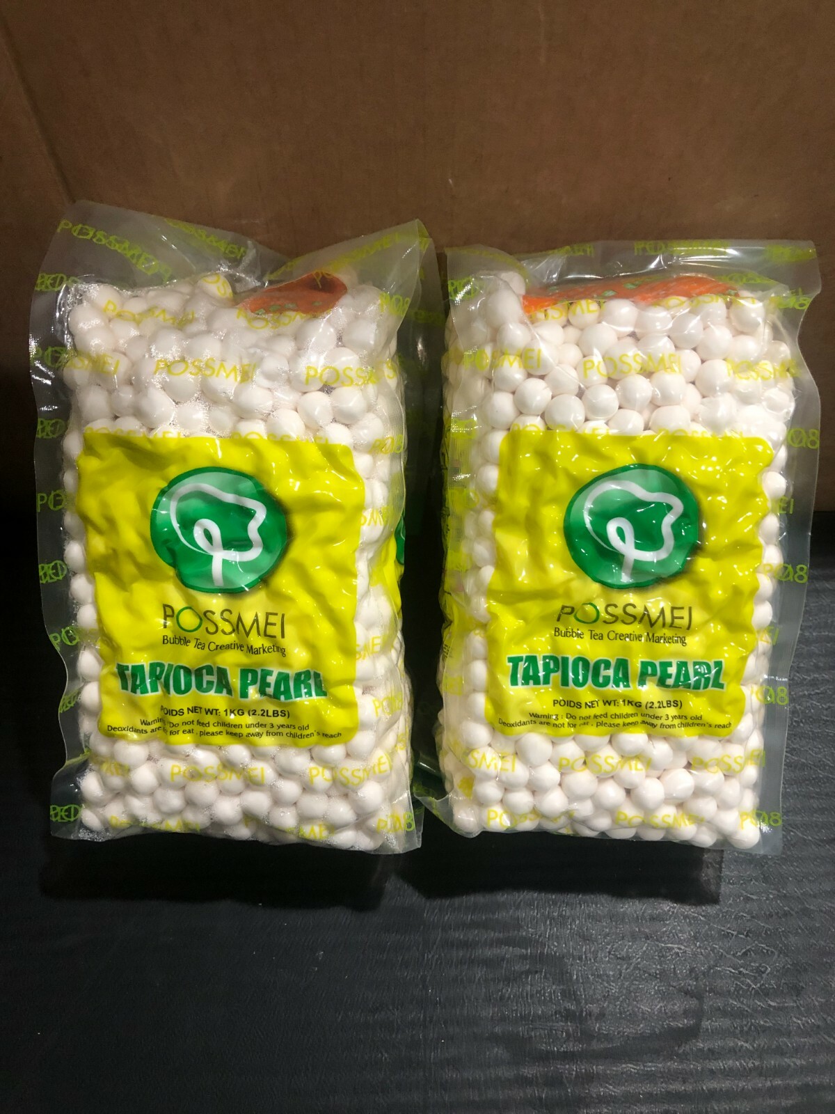 ( 2 PK) POSSMEI TAPIOCA WHITE PEARL BUBBLE TEA 1KG – 2.2 LBS FREE SHIPPING
