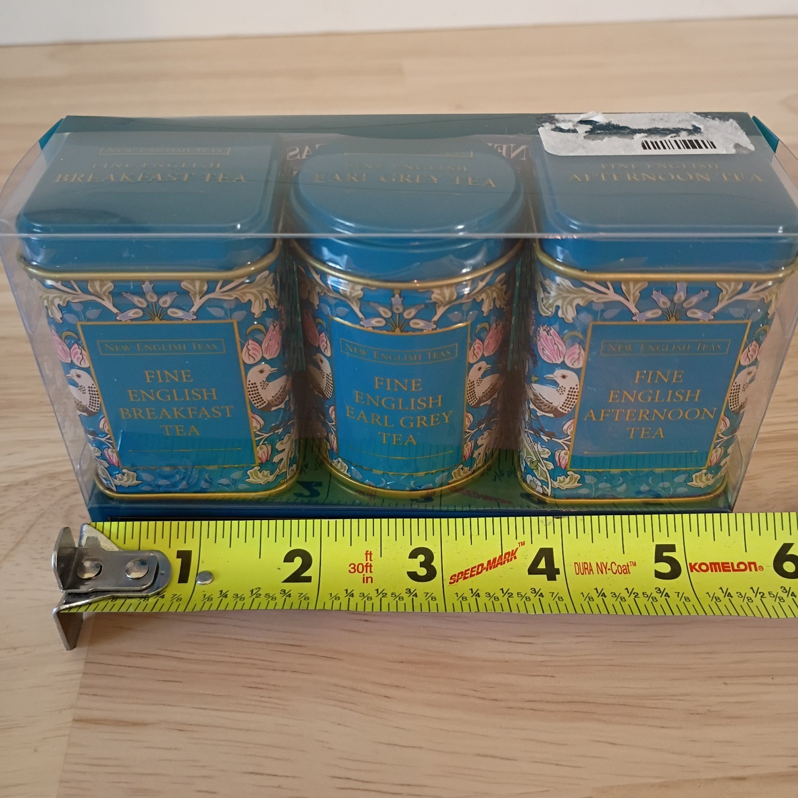 NEW Fine English Tea Breakfast, Earl Grey & Afternoon Set of 3 Tins EXP 9/2027