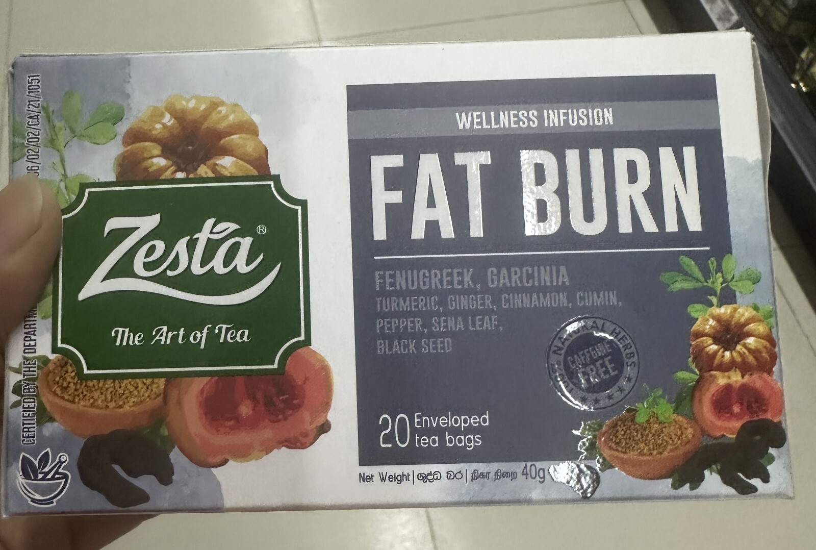Zesta Fat Burn Tea – 40 Tea bags (2 Boxes) – Natural Weight Loss Support