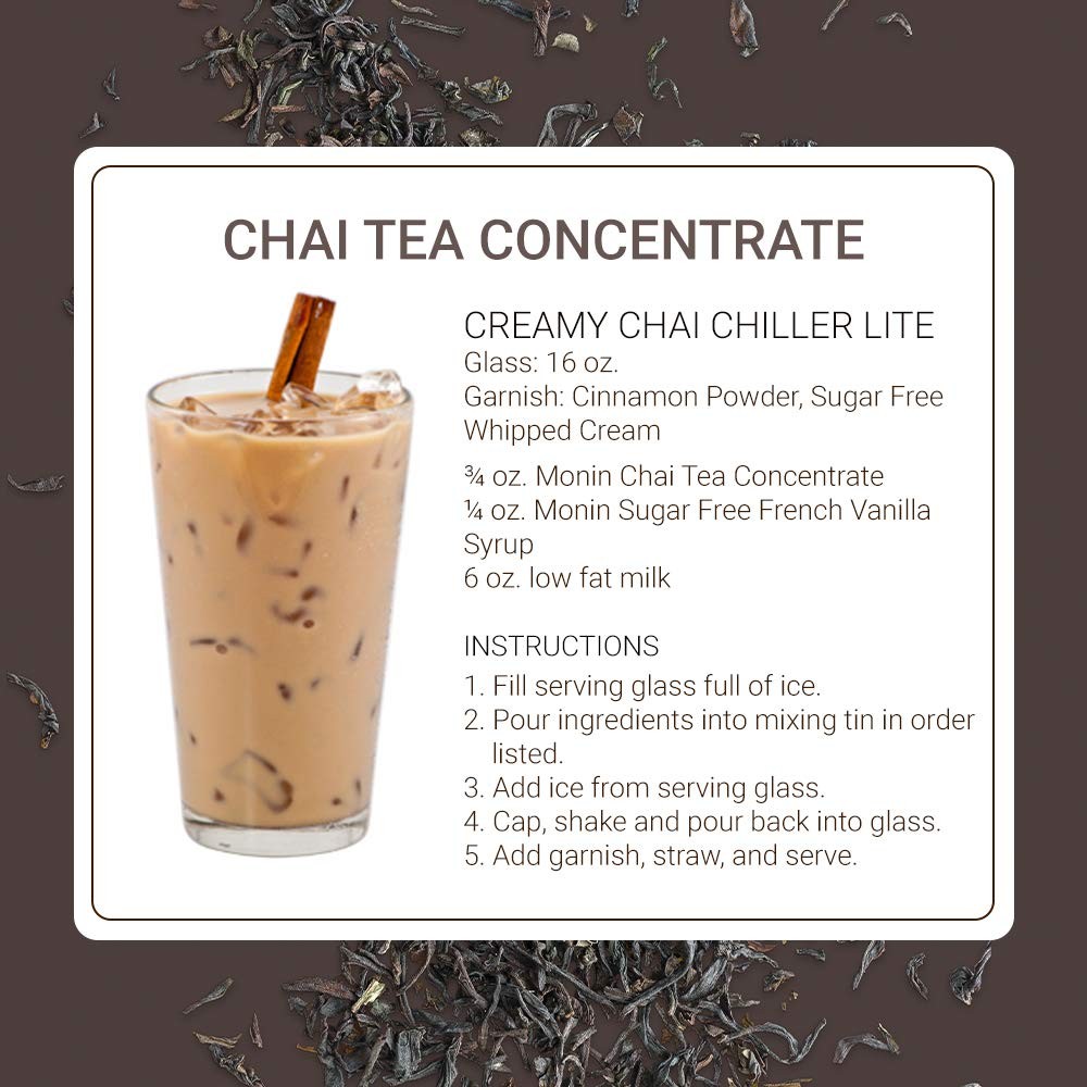 Chai Tea Concentrate Spiced Green Flavor NonGMO GlutenFree Drink Mix 750 Ml