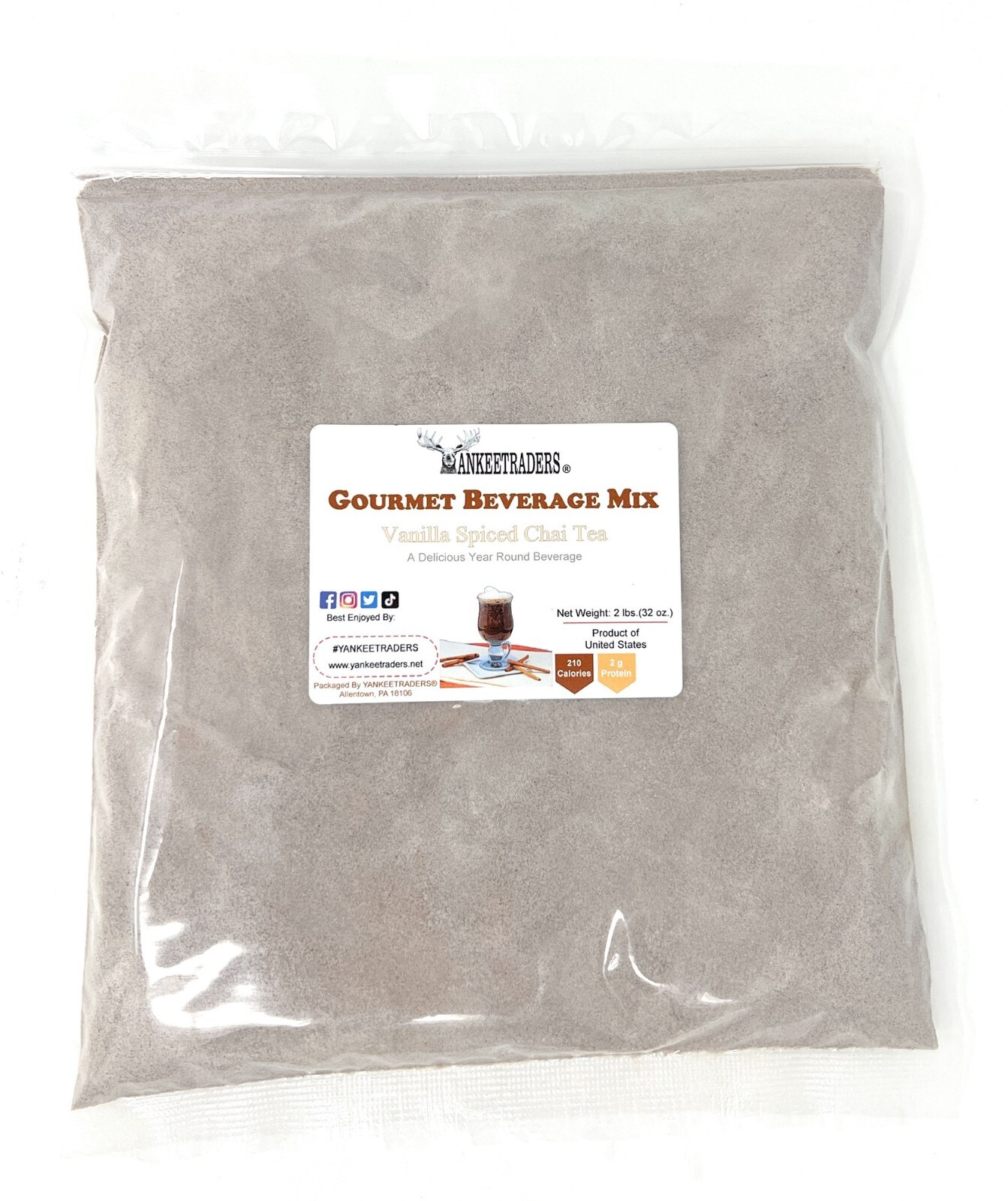 Vanilla Spiced Chai Tea Mix, 2 lbs. ~ YANKEETRADERS® Brand ~ FREE SHIPPING