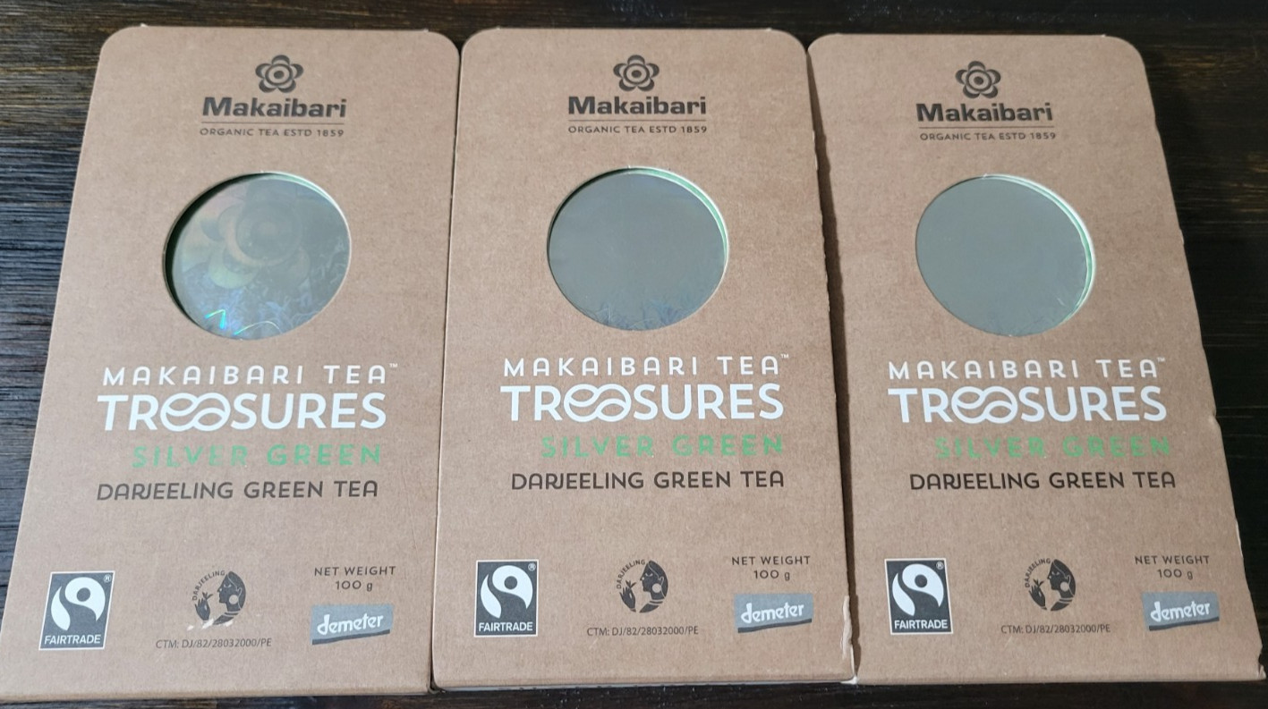 (3) Makaibari Tea Treasures Organic Loose Leaf Silver Darjeeling Green Tea 100g