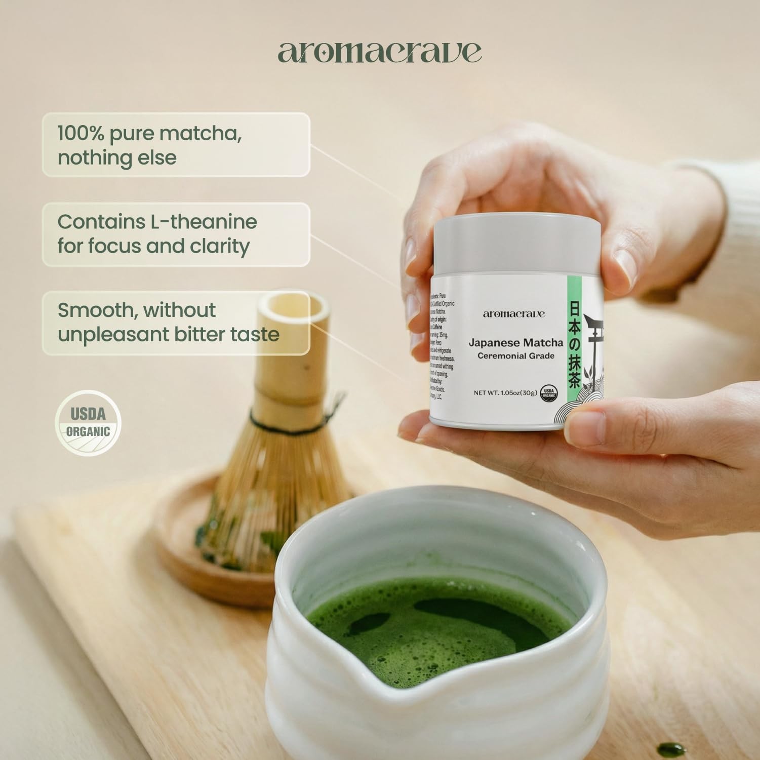 Japanese Matcha Green Tea Powder – Ceremonial Grade – Premium Finely Ground G…