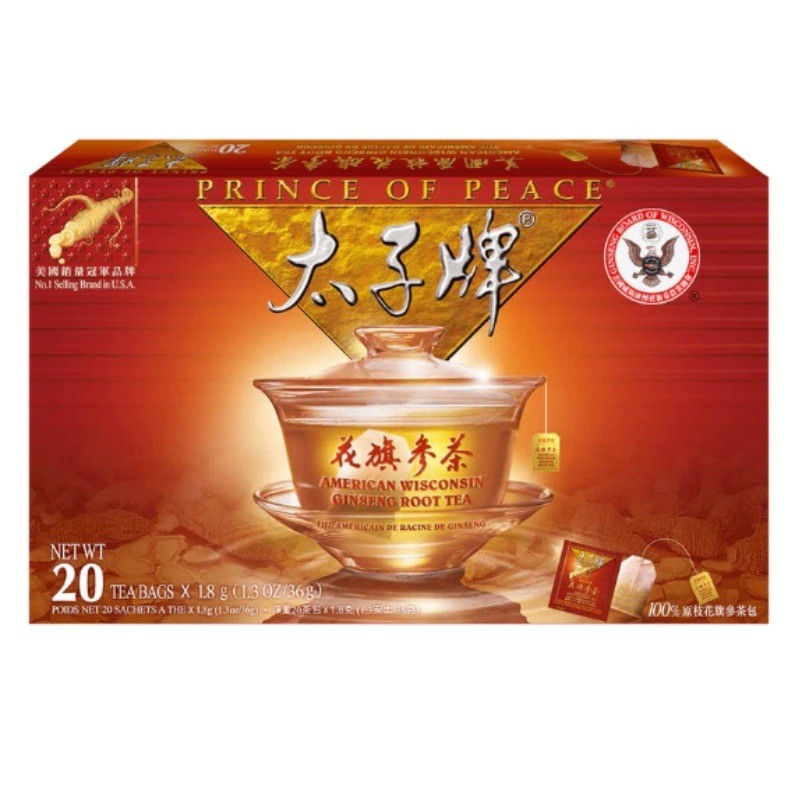Prince of Peace American Ginseng Root Tea, 20 tea bags