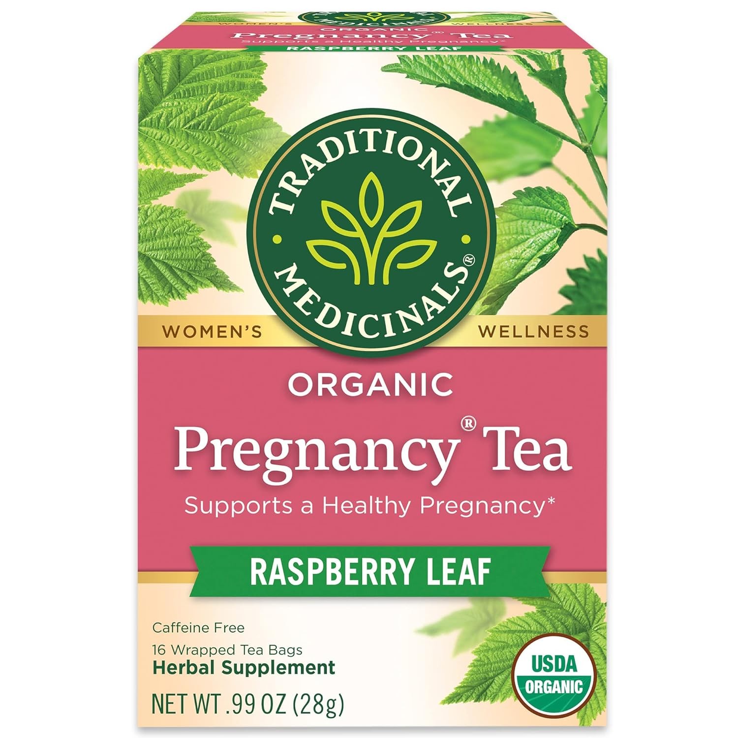 Traditional Medicinals Pregnancy Tea, Women’s Tea, Organic, 16 Tea Bags