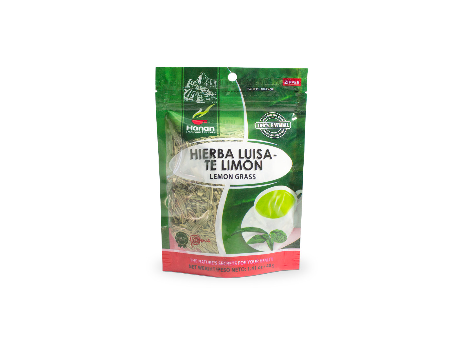 Hanan Peruvian Secrets Hierba Luisa Te Limon | 100% Natural Lemon Grass | 1.76oz