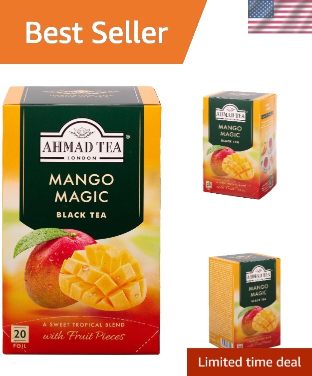Premium Mango Magic Tea Bags – 20 ct Pack of 1, Caffeinated & Sugar-Free Delight