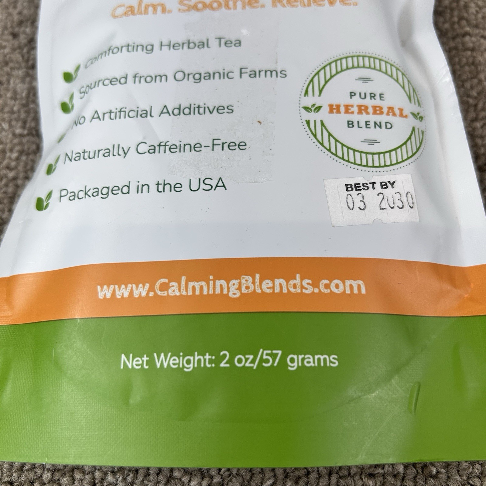 Calming Blends Diverticulitis Tea Organic Loose Leaf 2 Ounce Pure Herbal Blend