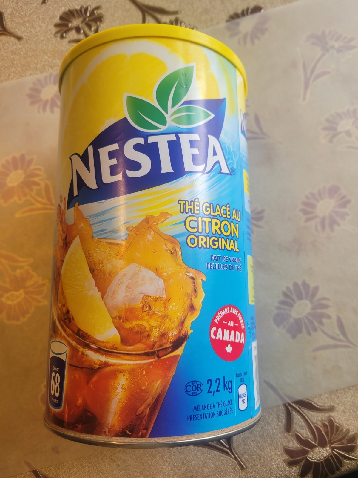 Nestea Original Lemon Iced Tea Mix 2.2kg 4lb 13oz Can 122 servings Canada Fresh