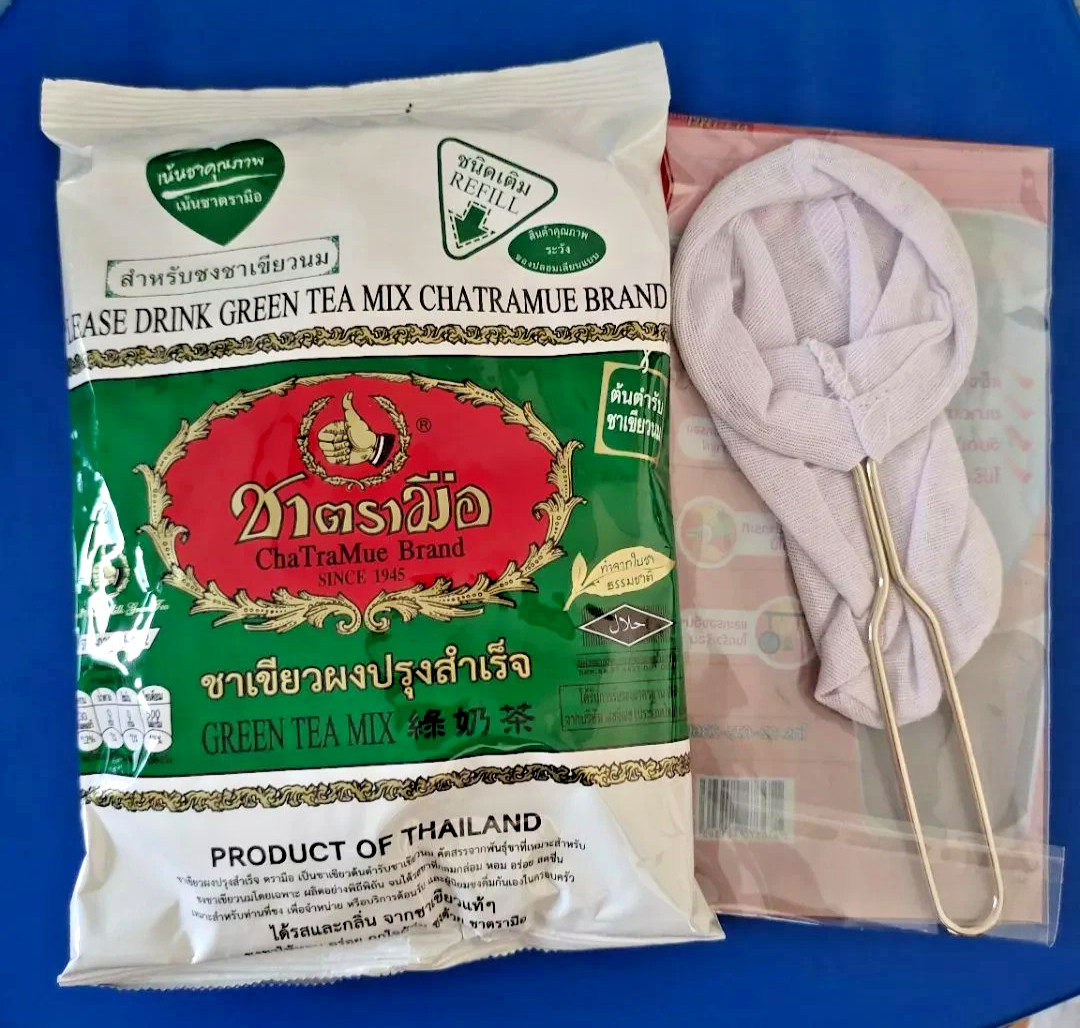 GREEN TEA MIX ORIGINAL BAG 200G.CHATRAMUE BRAND NUMBER ONE FREE FILTER BAG!