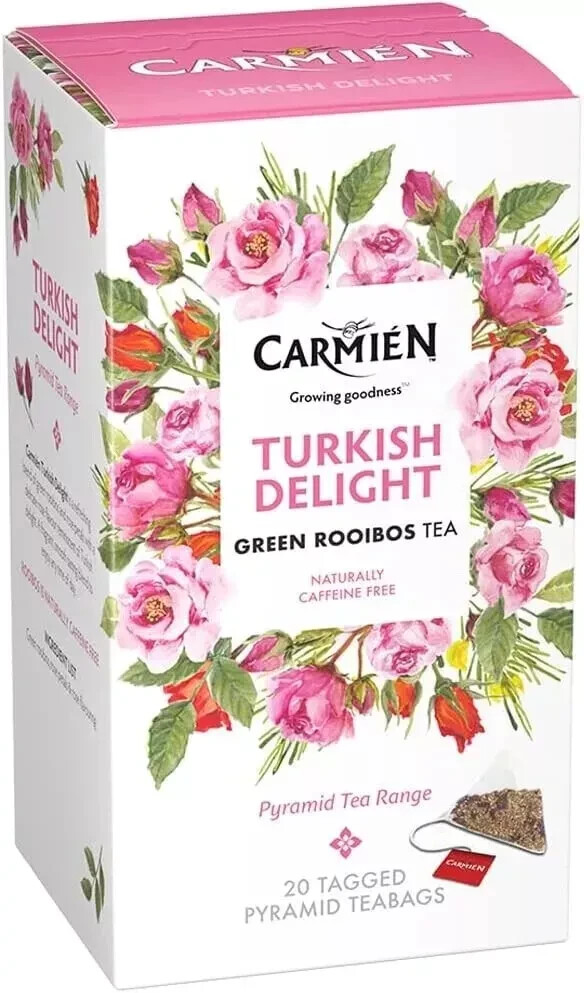 Carmién Tea Turkish Delight Green Rooibos Tea 20’s , 50g Free Shipping