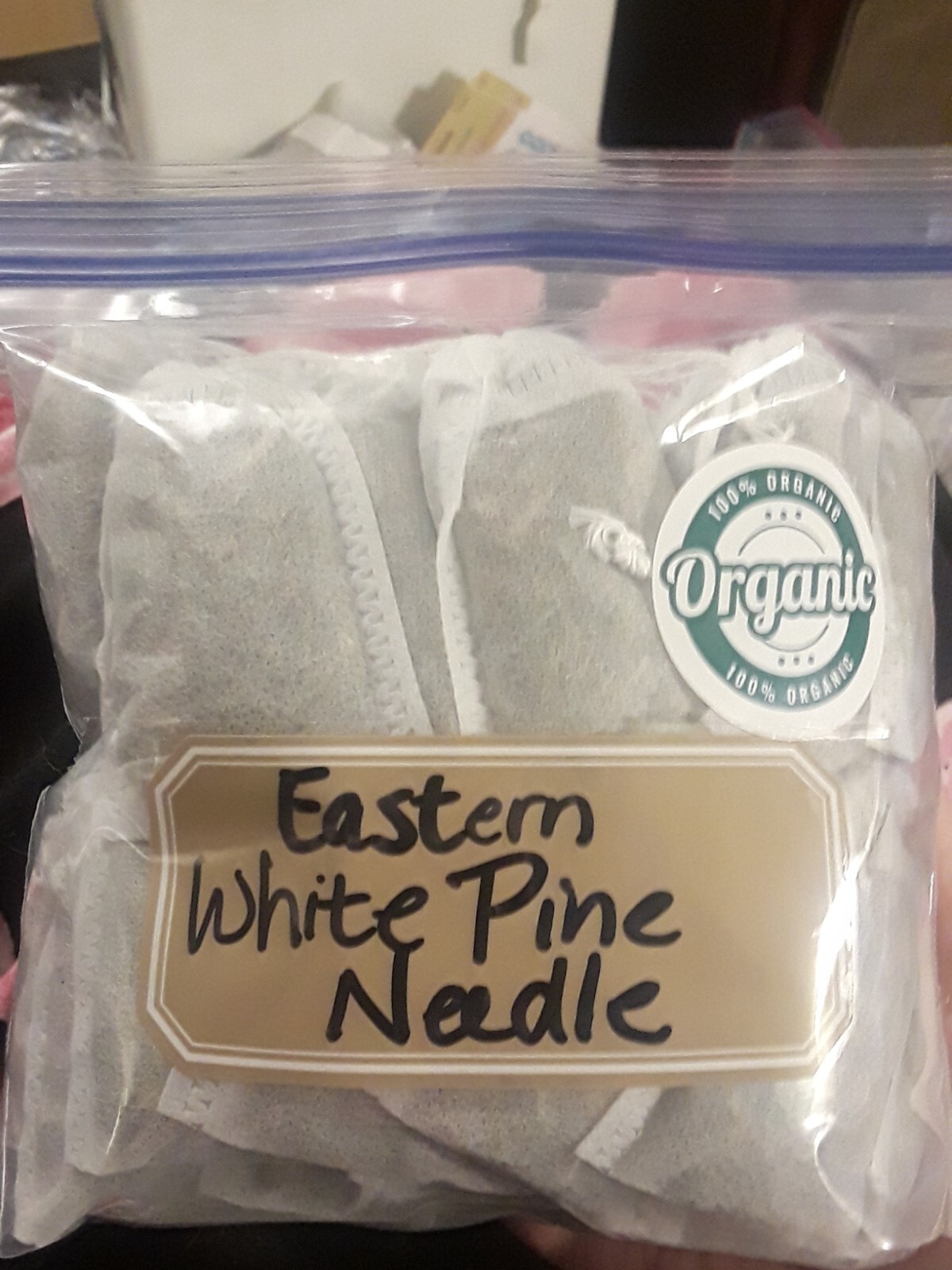 6 Pc Lot: BUY 3 GET 1 FREE Organic Eastern White Pine Needle Tea Bags dehydrated