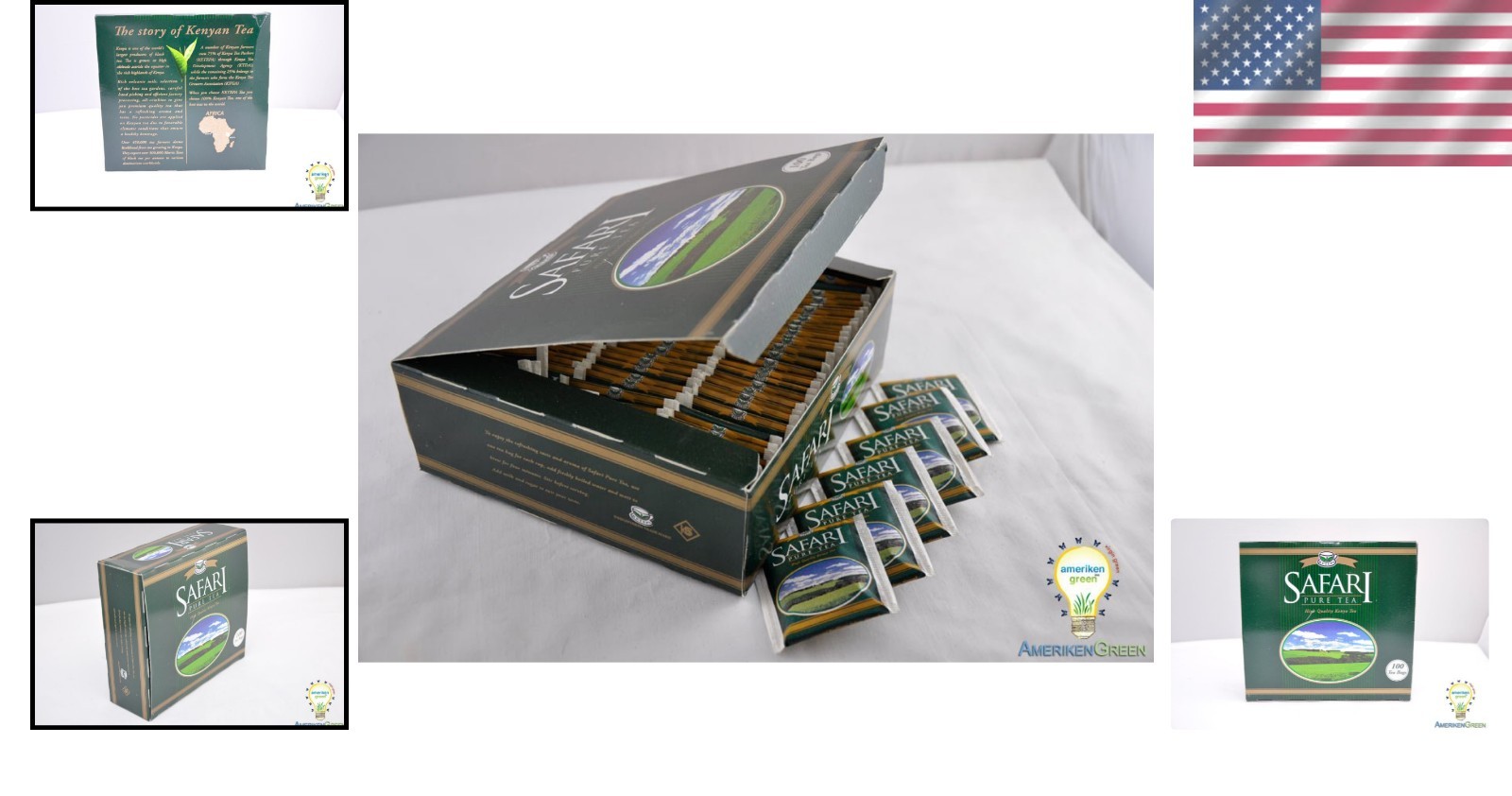 Safari Pure Organic Kenya Black Tea – 100 Enveloped Tea Bags for Perfect Brew