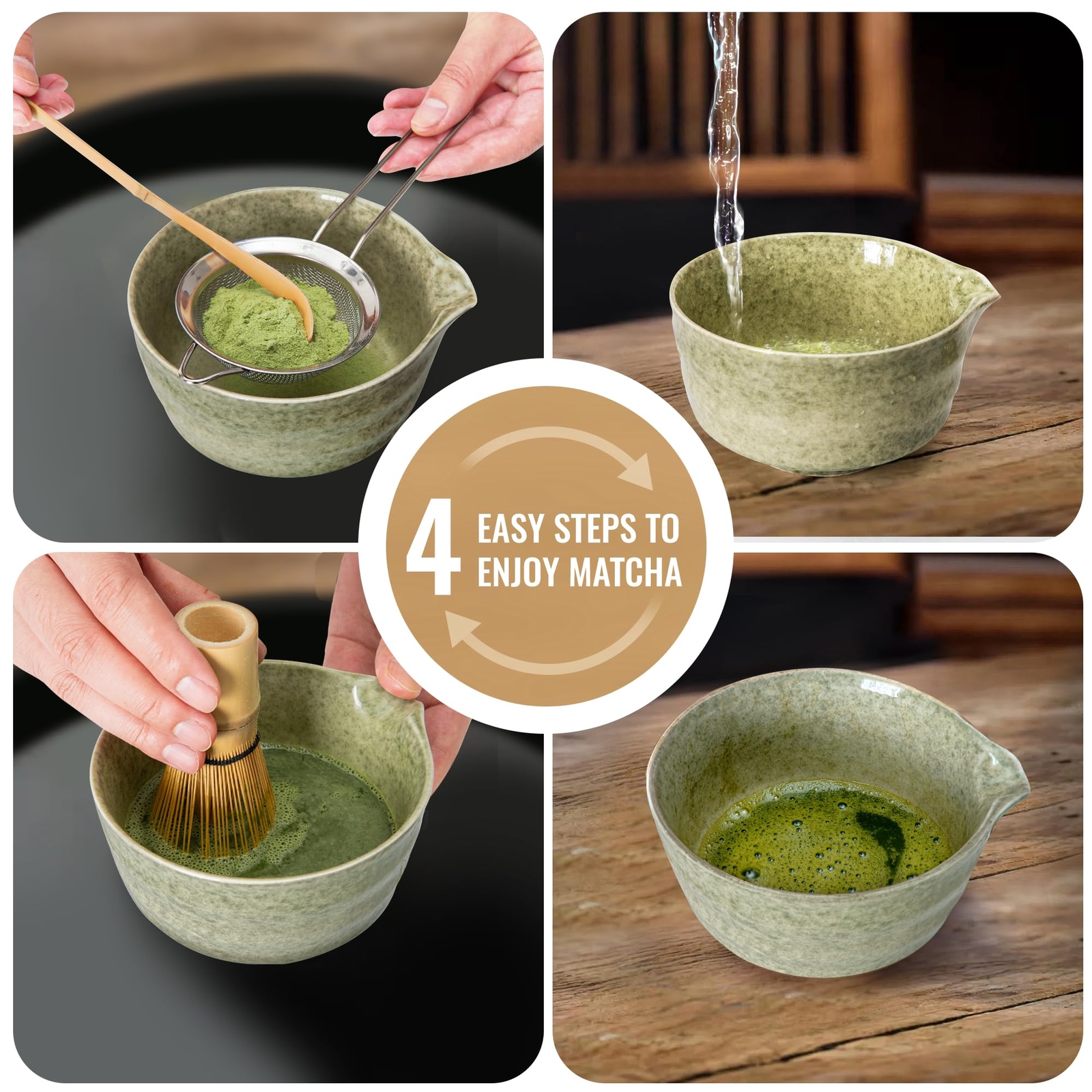 Matcha Whisk Set, Matcha Making Kit Japanese Tea Tools For Ceremony Gift
