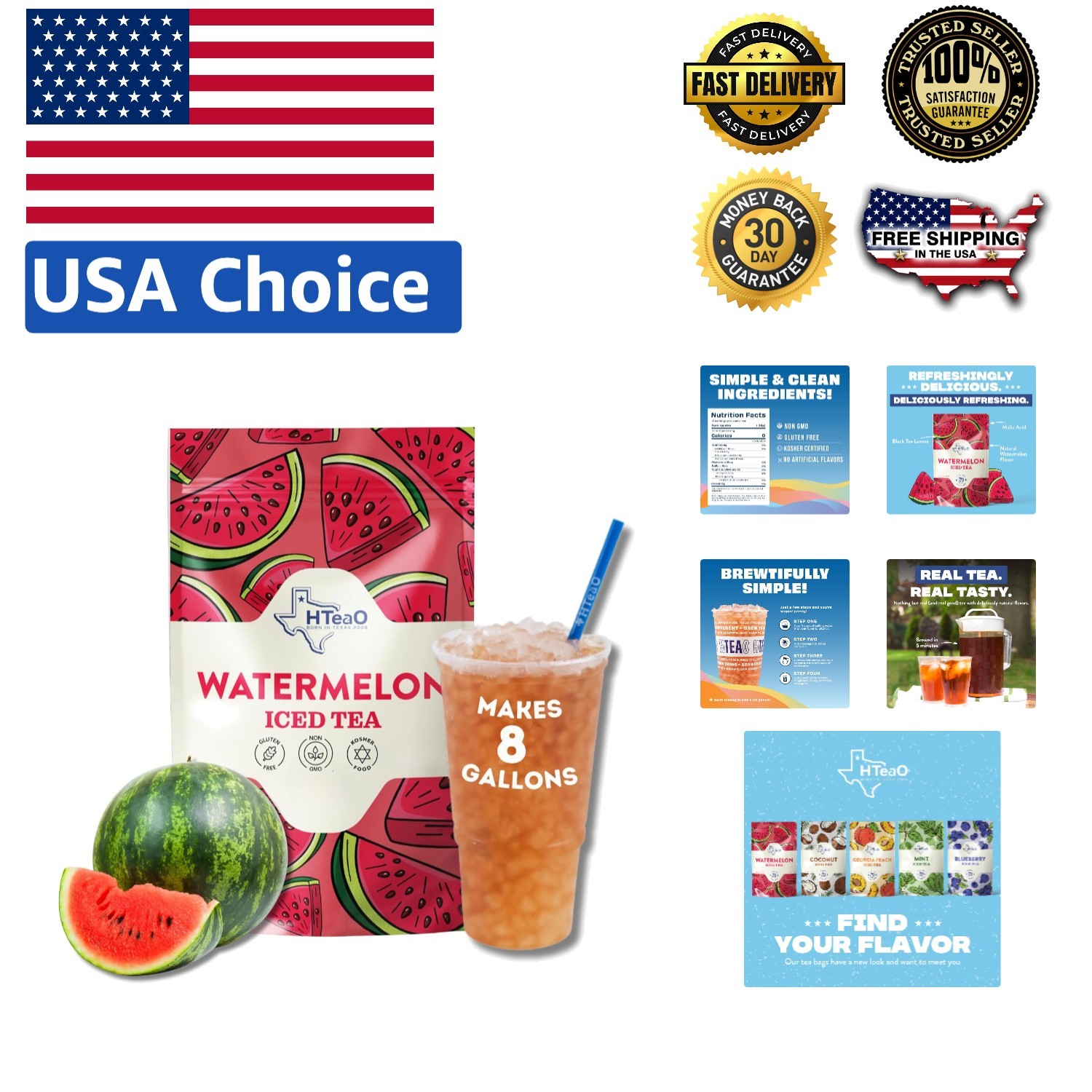Texas-Style Watermelon Iced Tea Bags – Ready in Minutes, Perfect for Summer