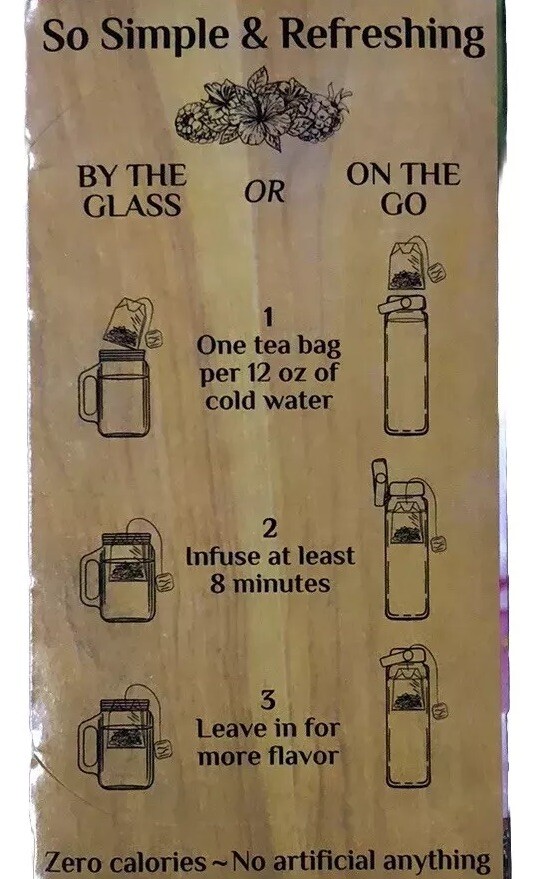 Bigelow Botanicals Cold Water Infusion Tea Blackberry Raspberry Hibiscus Herbal