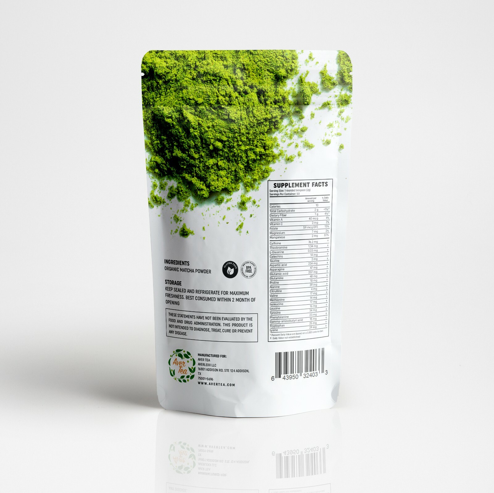 AverTea Organic Matcha Green Tea Powder – Classic Japanese Natural Tea Grade