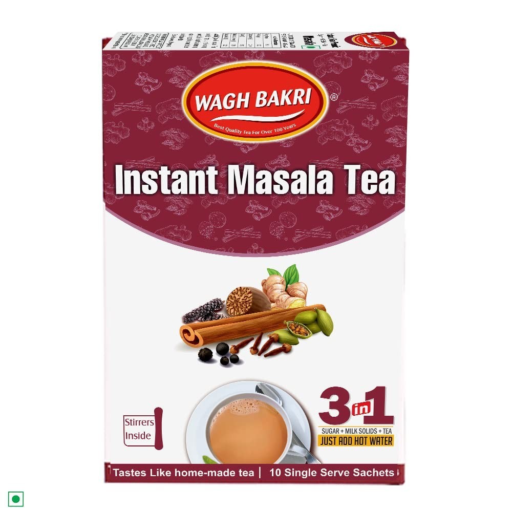 Wagh Bakri Instant Masala Tea Premix 140 g (14 g x 10 Sachets)