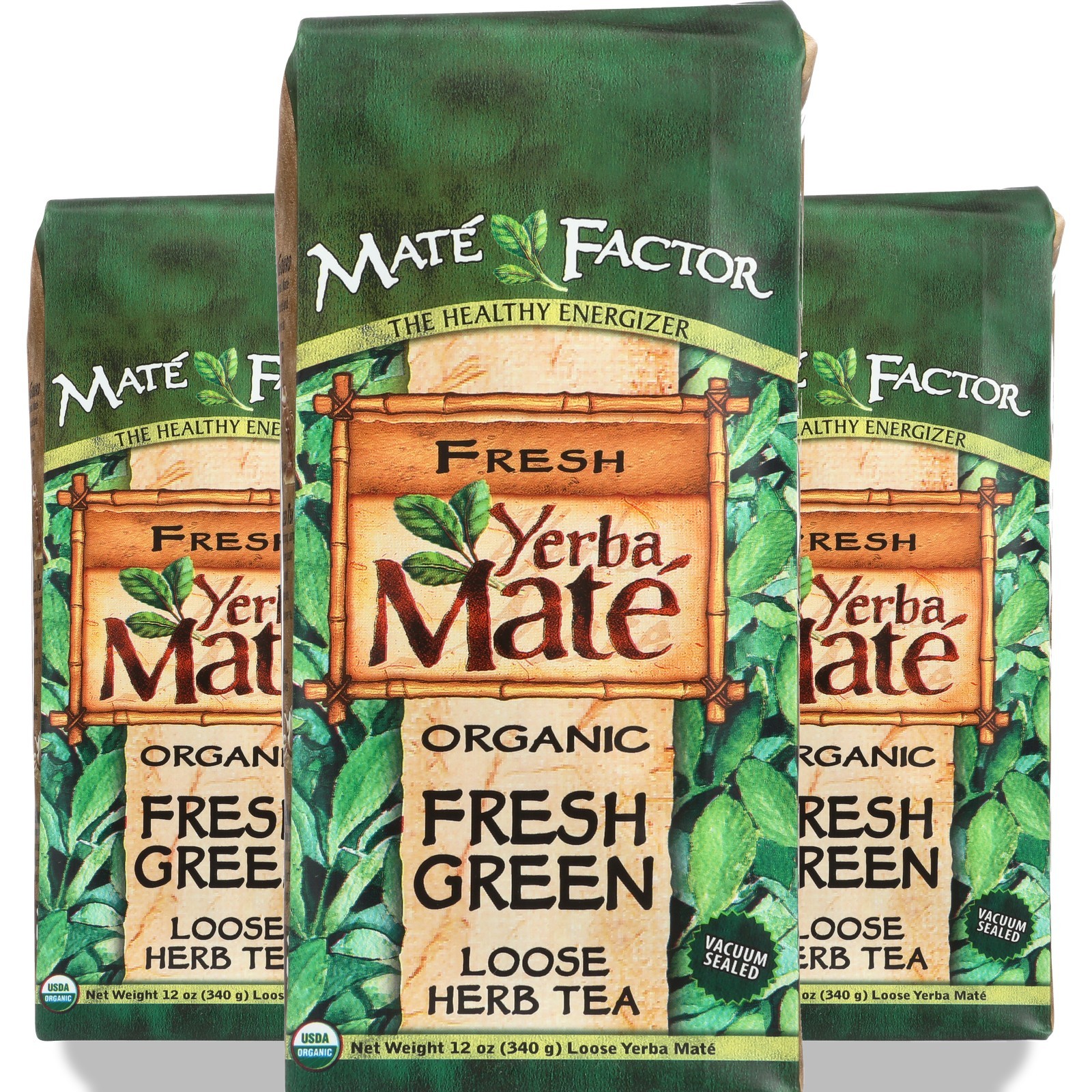 Mate Factor Organic Yerba Loose Tea 12 Oz 3 Pack