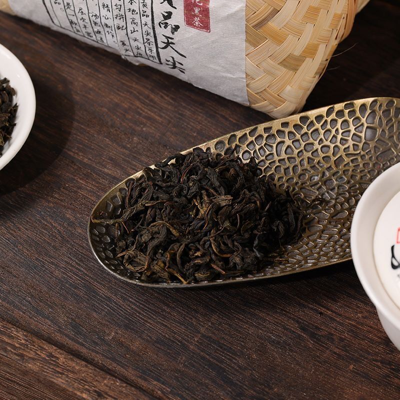 500g Hunan Anhua Dark Tea Tian Jian Natural Herbal Loose Leaf Bamboo Basket