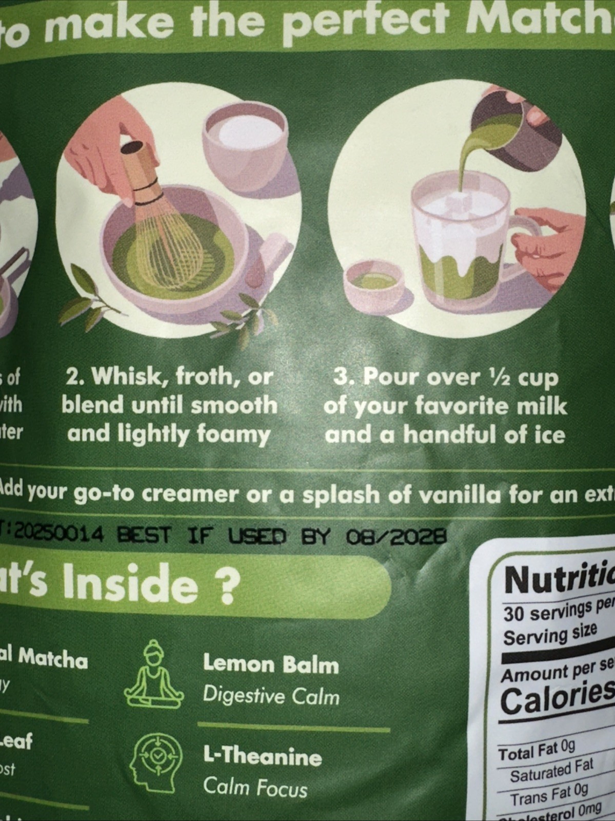 Parrox All-In Matcha Tea Powder, Vegan Non-GMO Prebiotics – Brand New
