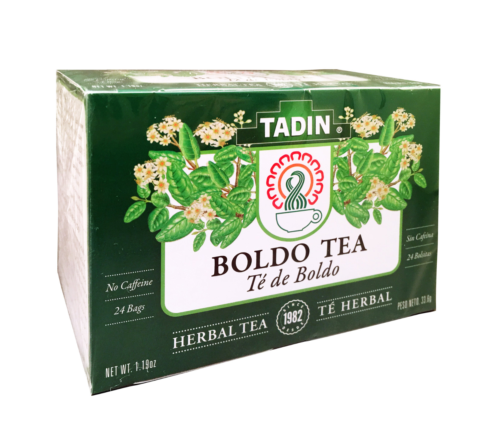 Tadin Boldo Herbal Tea, Made in USA, 24 tea bags (6 BOXES) 02/2026