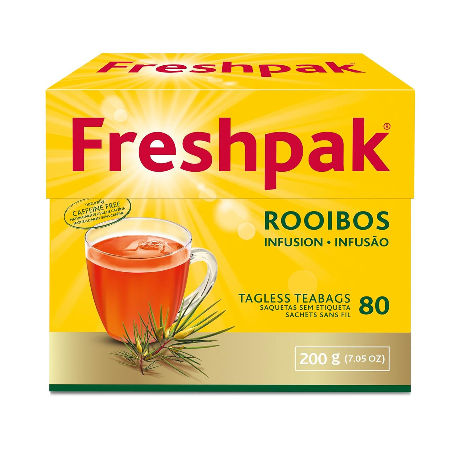 Freshpak® Rooibos Tea | 80 Tagless Teabags | Packed at Source in South Africa |