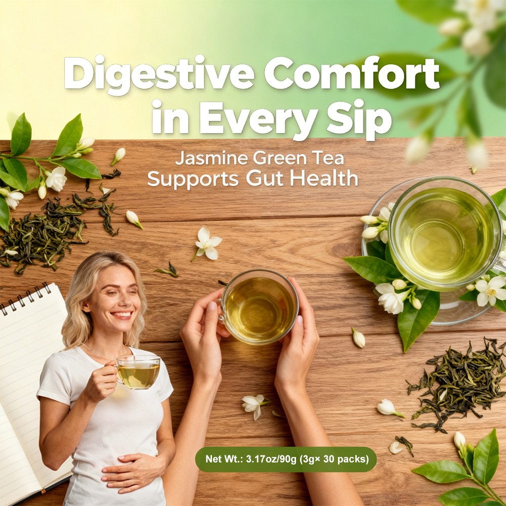 Jasmine Green Tea Digestive Comfort Supports Gut Health Tea 30 Packs 90 G