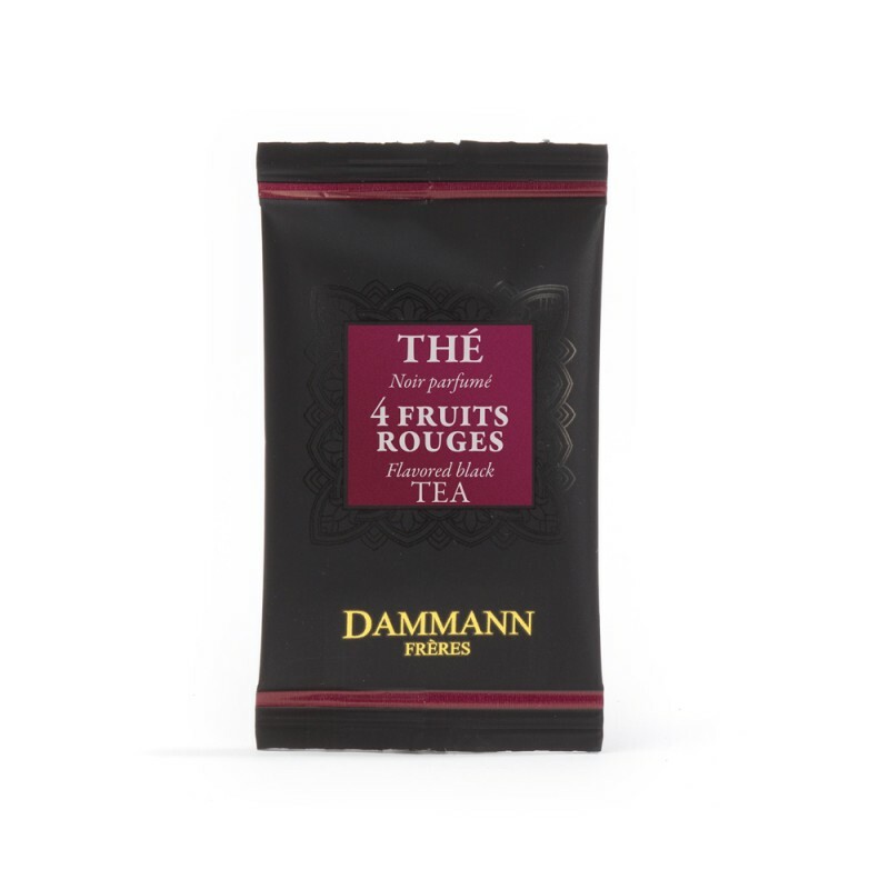 DAMMANN FRERES – 4 Red Fruits Black Tea – 120 wrapped crystal tea bags Bulk Box