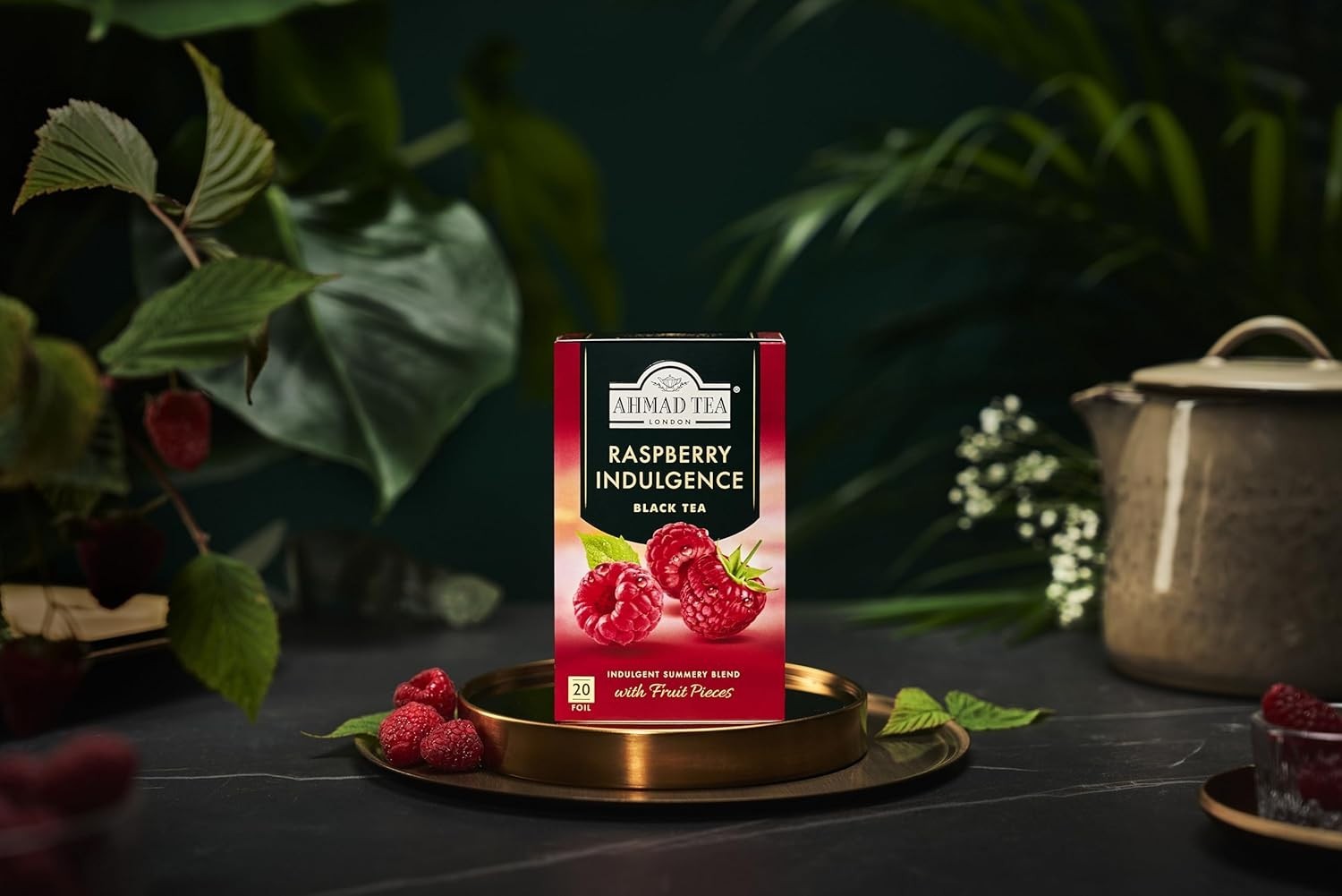 20 Count Raspberry Indulgence Black Tea – Refreshing & Naturally Caffeinated