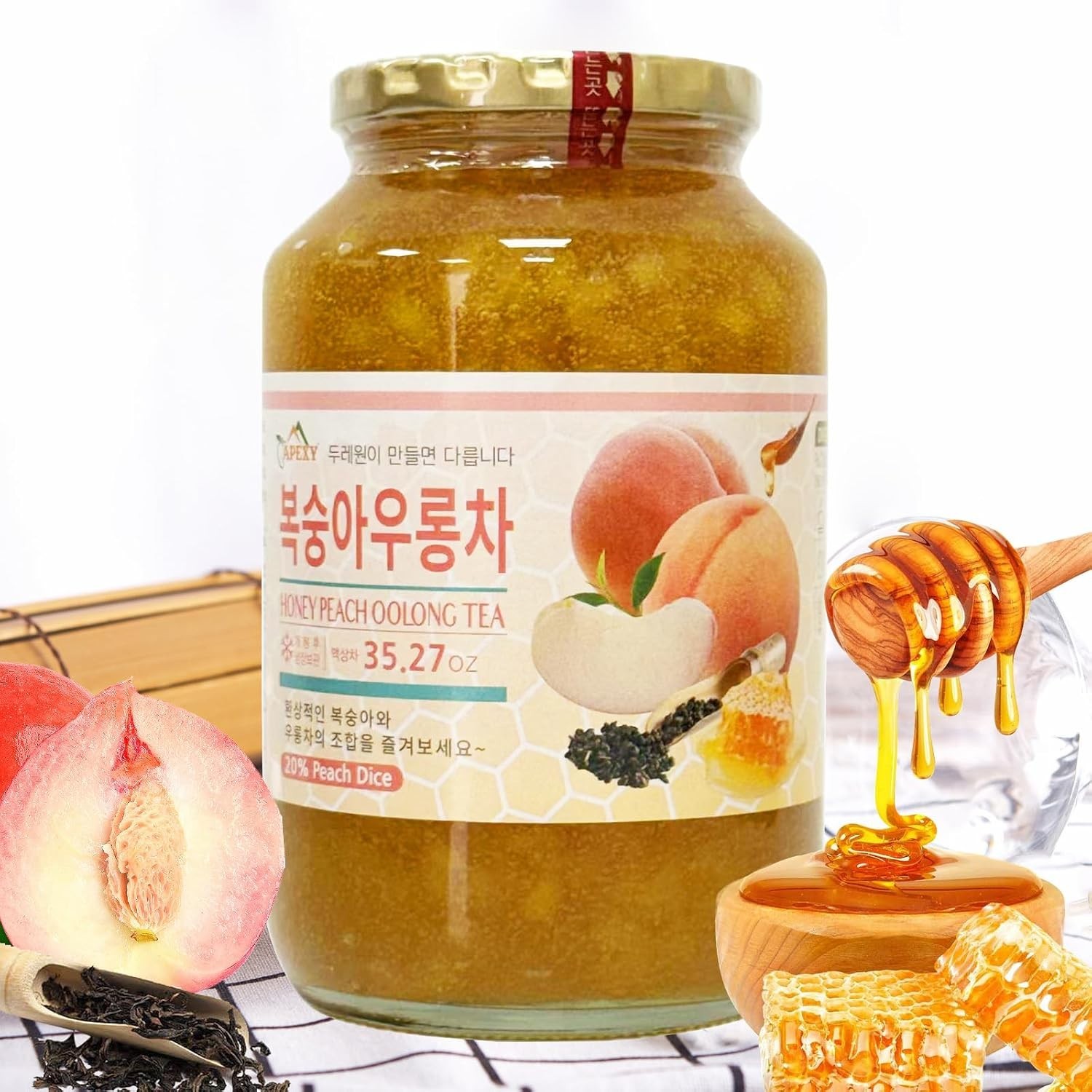 35.27oz Honey Peach Oolong Tea – Refreshing & Versatile Culinary Delight
