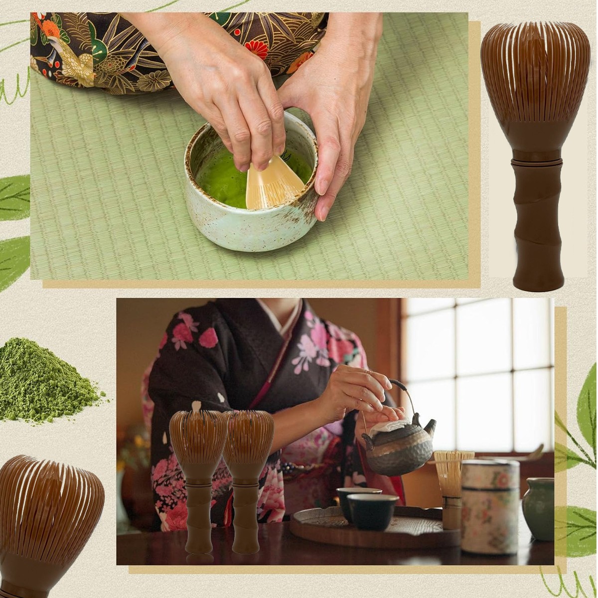 Matcha Whisk Reusable Resin Matcha Whisk Chasen Dishwasher Stirrer Matcha