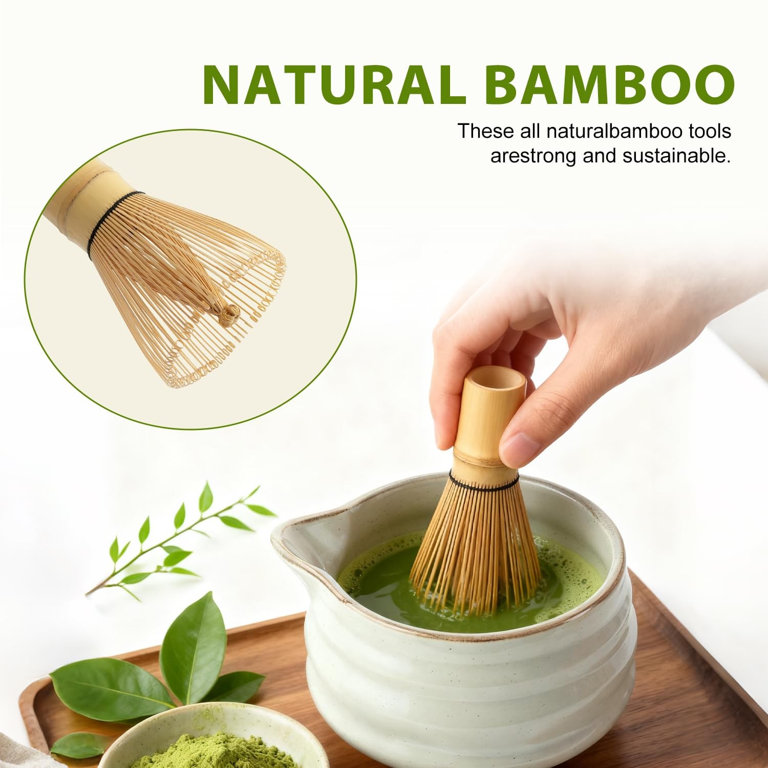 Premium Matcha Traditional Starter Set, 7-Piece Matcha Kit with Whisk (Chasen…
