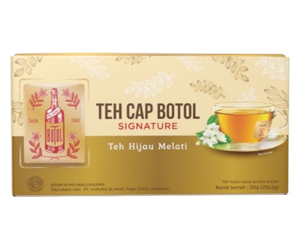 Teh Cap Botol, Signature, Teh Hijau Melati, 25 Teabags (Pack of 1)
