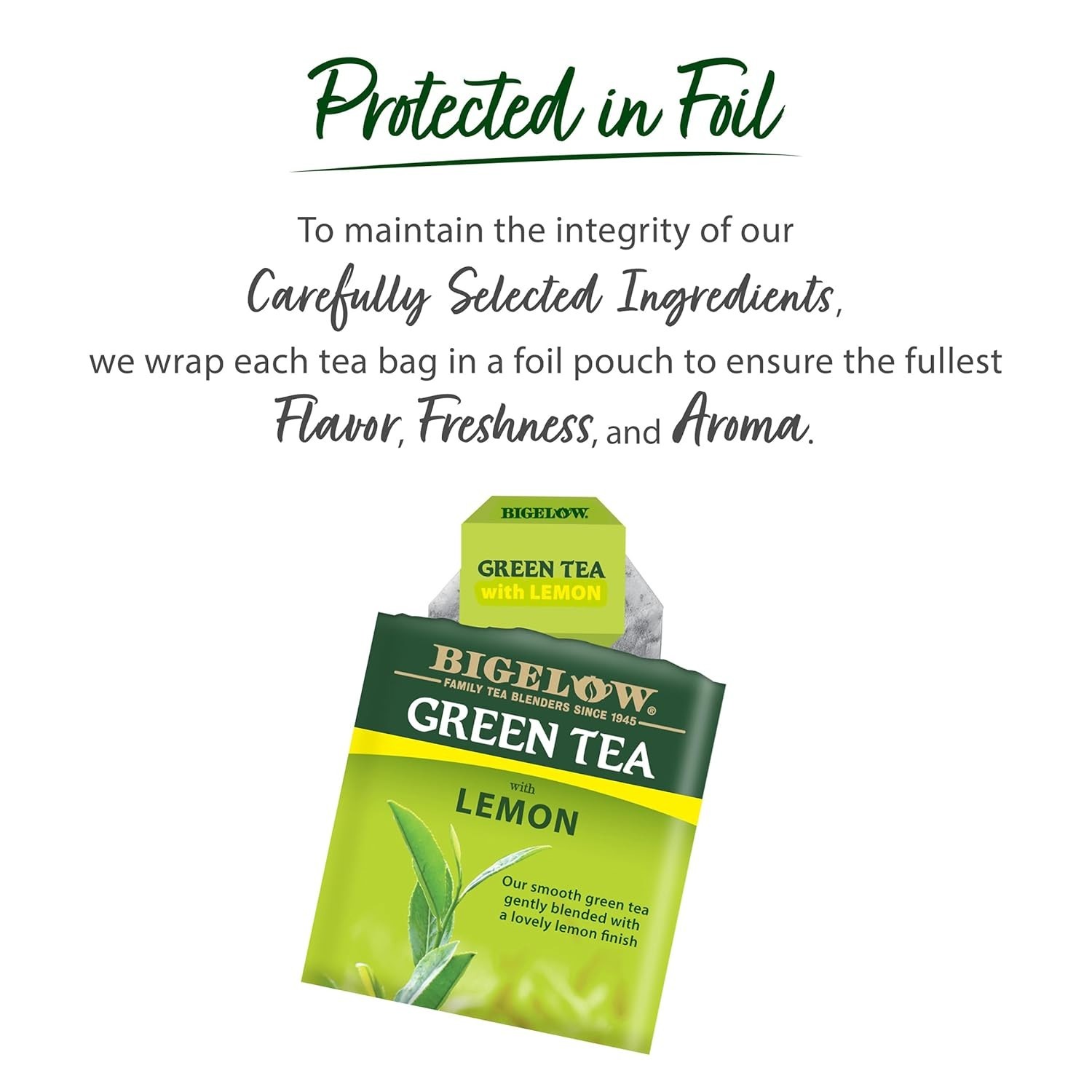 Refreshing Lemon Infused Green Tea Bags, 120 Count