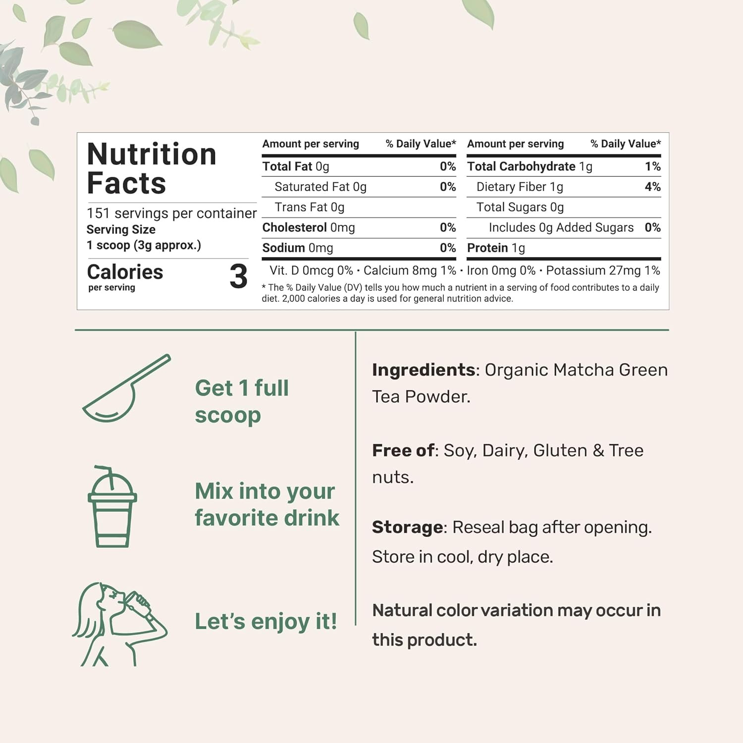 Organic Matcha Green Tea Powder, 1 Lb | First Harvest, Culinary Grade from Japan
