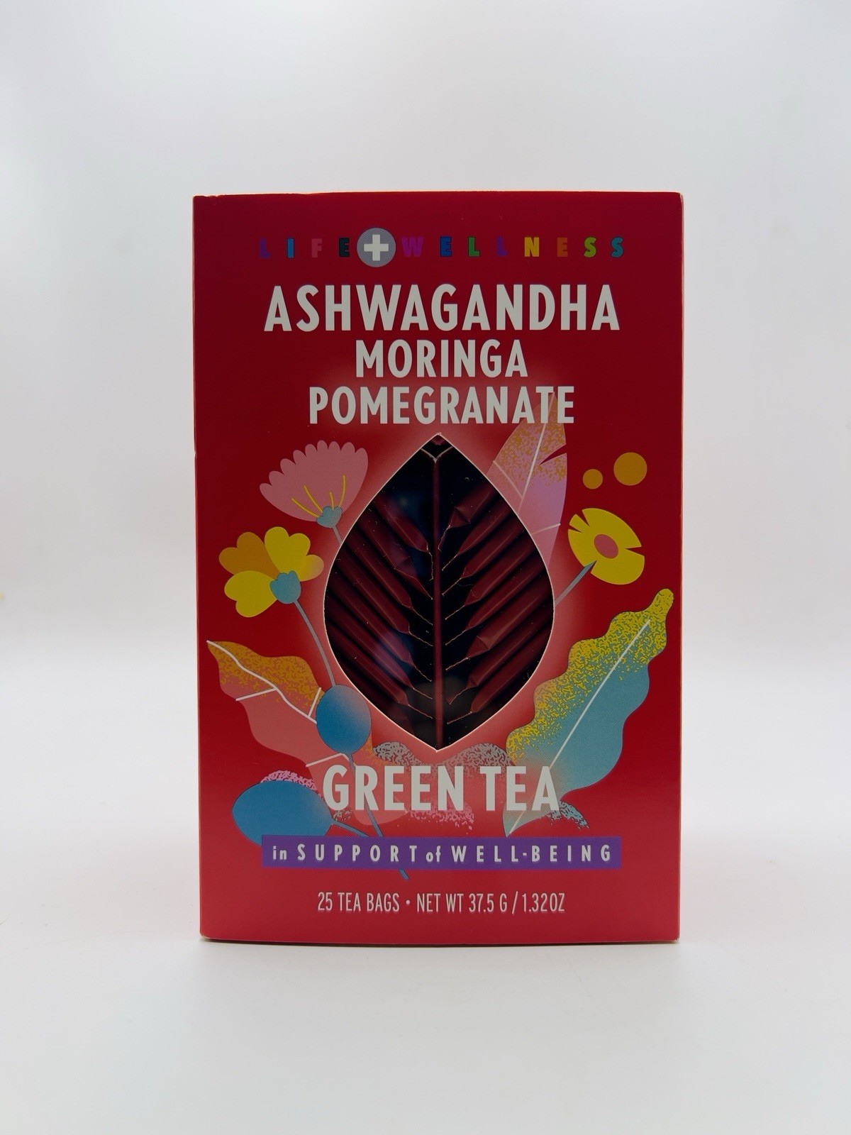 2 PK – Ashwagandha Moringa Pomegranate Green Tea 25 Tea Bags • 50 Total