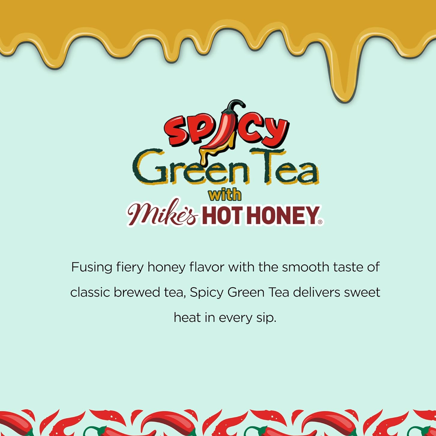 AriZona Spicy Green Tea with Mikes Hot Honey – Big Can, 22 Fl Oz (Pack of 12)