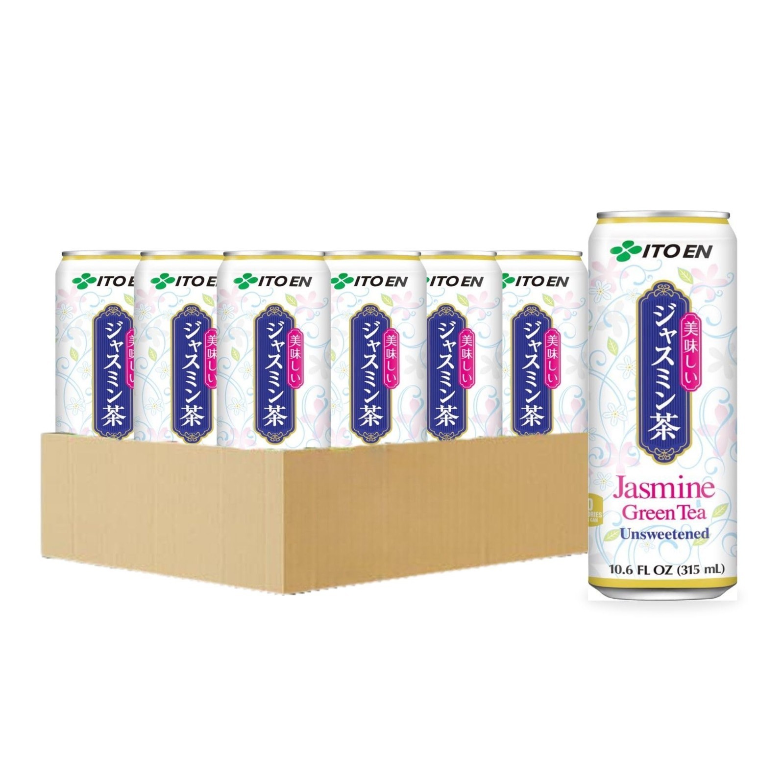 Unsweetened Jasmine Green Tea, 10.6 oz – Pack of 12, Refreshing Herbal Beverage