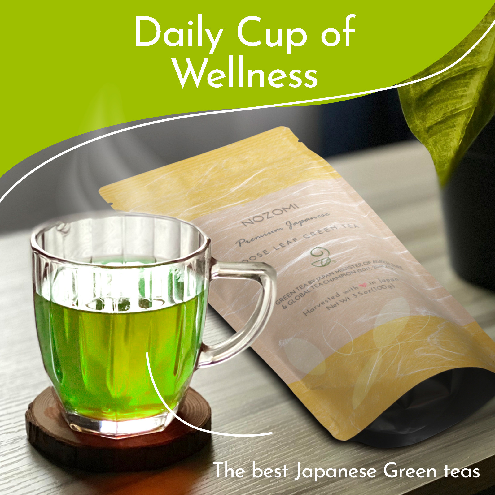 Nozomi Japanese Tea – Kabuse Sencha Green Tea – Vegan Single Origin Japanese